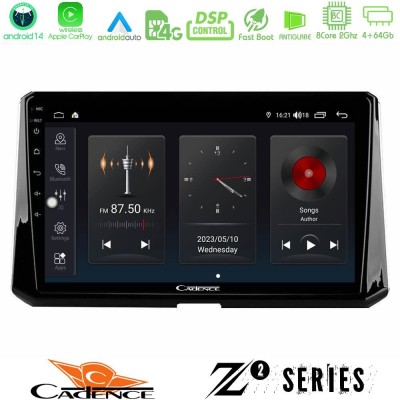 Cadence Z2 Series 8Core Android14 4+64GB  Toyota Corolla 2019-2022 Navigation Multimedia Tablet 10