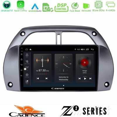 Cadence Z2 Series 8Core Android14 4+64GB  Toyota RAV4 2001 - 2006 Navigation Multimedia Tablet 9