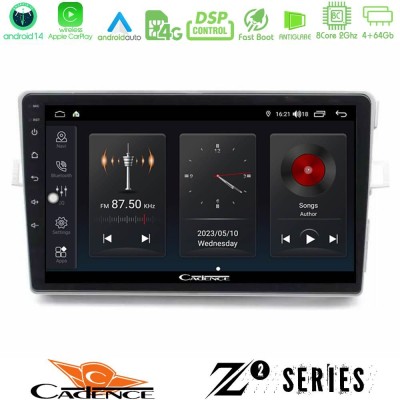 Cadence Z2 Series 8Core Android14 4+64GB Toyota Verso 2009-2018 Navigation Multimedia Tablet 9