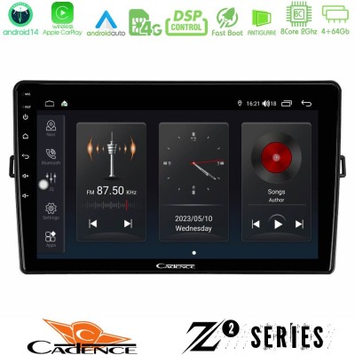 Cadence Z2 Series 8Core Android14 4+64GB  Toyota Auris Navigation Multimedia Tablet 10