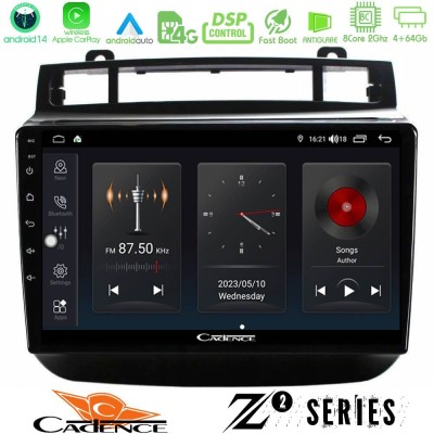 Cadence Z2 Series 8Core Android14 4+64GB VW Touareg 2011-2018 Navigation Multimedia Tablet 9