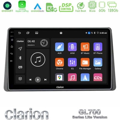 Clarion GL700 Lite Series 8Core Android11 6+128GB Dacia Duster 2019-> Navigation Multimedia Tablet 10