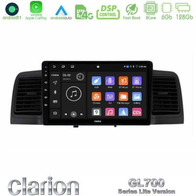 Clarion GL700 Lite Series 8Core Android11 6+128GB Toyota Corolla 2002-2006 Navigation Multimedia Tablet 9