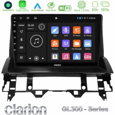 Clarion GL300 Series 4Core Android11 2+32GB Mazda6 2002-2006 Navigation Multimedia Tablet 9
