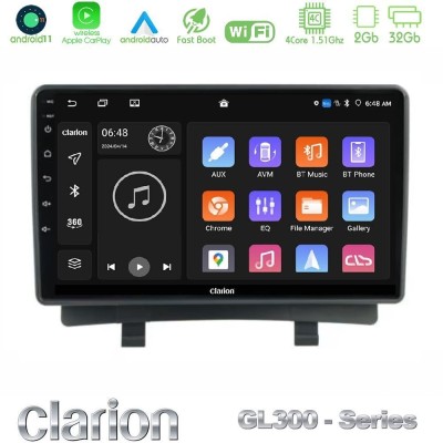 Clarion GL300 Series 4Core Android11 2+32GB Opel Zafira Navigation Multimedia Tablet 9