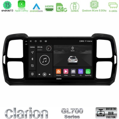 Clarion GL700 Series Citroen DS5 Aircross 2017-2021 8Core Android13 4+64GB Navigation Multimedia Tablet 9