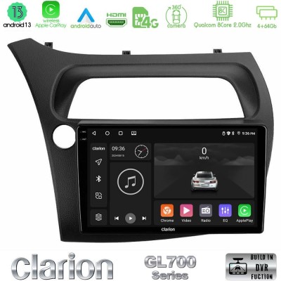 Clarion GL700 Series 8Core Android13 4+64GB Honda CiviC Hatchback 2006-2011 Navigation Multimedia Tablet 9