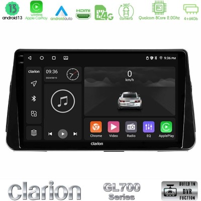 Clarion GL700 Series 8Core Android13 4+64GB Nissan Micra K14 Navigation Multimedia Tablet 9