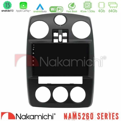 Nakamichi NAM5260 Series Chrysler PT-Cruiser 2000-2005 4Core Android13 4+64GB Navigation Multimedia Tablet 9