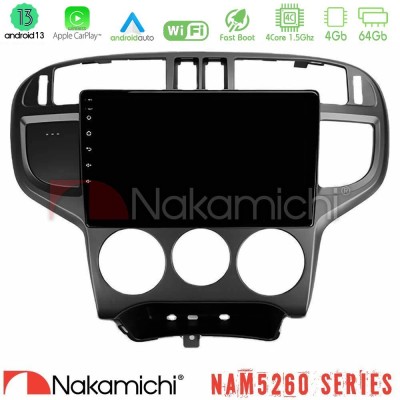 Nakamichi NAM5260 Series 4Core Android13 4+64GB Hyundai Matrix 2001-2010 Navigation Multimedia Tablet 9