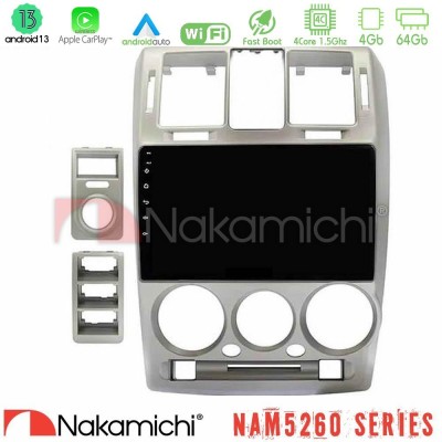 Nakamichi NAM5260 Series Hyundai Getz 2002-2009 4Core Android13 4+64GB Navigation Multimedia Tablet 9