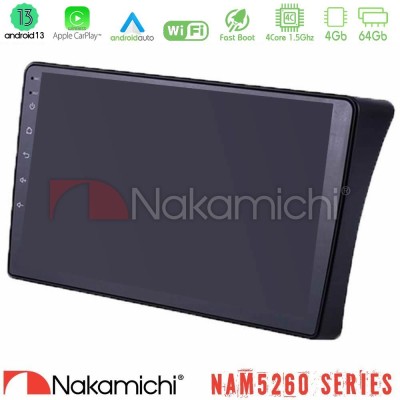 Nakamichi NAM5260 Series 4Core Android13 4+64GB Nissan Navara D40 Navigation Multimedia Tablet 9