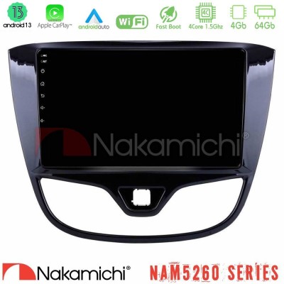 Nakamichi NAM5260 Series 4Core Android13 4+64GB Opel Karl 2017-2019 Navigation Multimedia Tablet 9