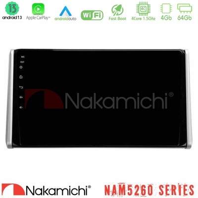 Nakamichi NAM5260 Series 4Core Android13 4+64GB Toyota RAV4 2019-2023 Navigation Multimedia Tablet 10