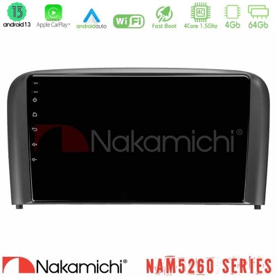 Nakamichi NAM5260 Series 4Core Android13 4+64GB Volvo S80 1998-2006 Navigation Multimedia Tablet 9