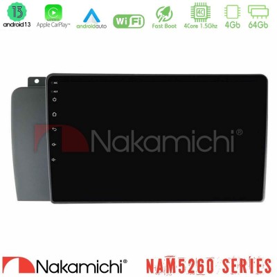Nakamichi NAM5260 Series 4Core Android13 4+64GB Volvo S60 2004-2009 Navigation Multimedia Tablet 9