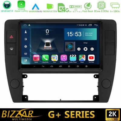 Bizzar G+ Series VW Passat B5 2001-2005 8core Android14 6+128GB Navigation Multimedia Tablet 9