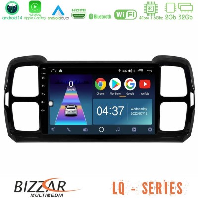 Bizzar LQ Series 4Core Android14 2+32GB Citroen DS5 Aircross 2017-2021 Navigation Multimedia Tablet 9
