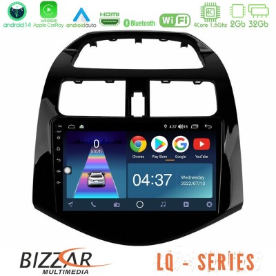 Bizzar LQ Series 4Core Android14 2+32GB Chevrolet Spark 2009-2015 Navigation Multimedia Tablet 9