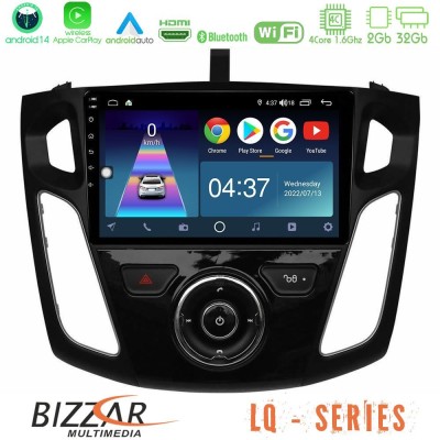 Bizzar LQ Series 4Core Android14 2+32GB Ford Focus 2012-2018 Navigation Multimedia Tablet 9