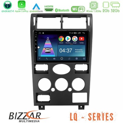 Bizzar LQ Series 4Core Android14 2+32GB Ford Mondeo 2001-2004 Navigation Multimedia Tablet 9
