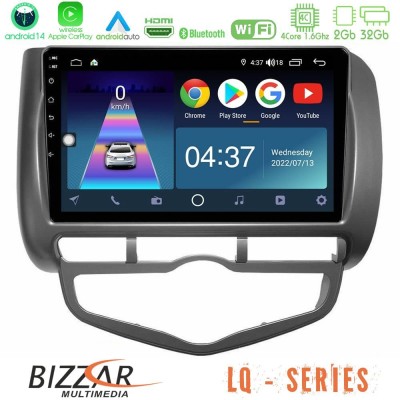 Bizzar LQ Series 4Core Android14 2+32GB Honda Jazz 2002-2008 (Auto A/C) Navigation Multimedia Tablet 9