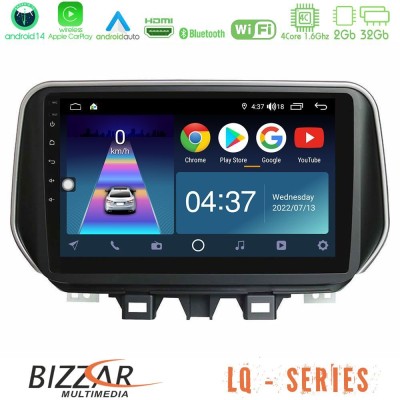 Bizzar LQ Series 4Core Android14 2+32GB Hyundai Tucson 2019-> Navigation Multimedia Tablet 9