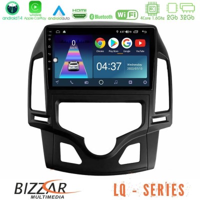 Bizzar LQ Series 4Core Android14 2+32GB Hyundai i30 2007-2012 Auto A/C Navigation Multimedia Tablet 9