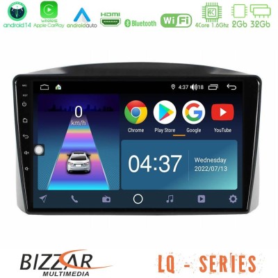 Bizzar LQ Series 4Core Android14 2+32GB Jeep Grand Cherokee 2005-2007 Navigation Multimedia Tablet 10
