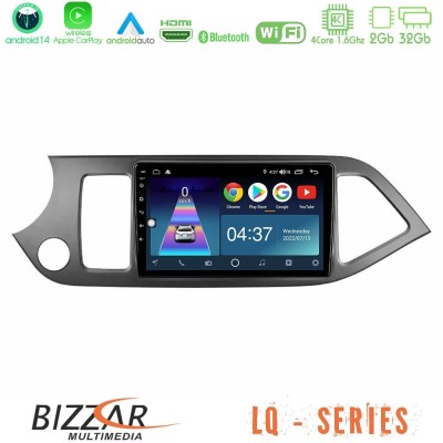 Bizzar LQ Series 4Core Android14 2+32GB Kia Picanto Navigation Multimedia Tablet 9