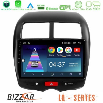Bizzar LQ Series 4Core Android14 2+32GB Mitsubishi ASX Navigation Multimedia Tablet 10