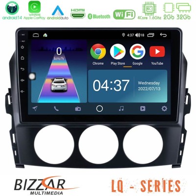 Bizzar LQ Series 4Core Android14 2+32GB Mazda MX-5 2006-2008 Navigation Multimedia Tablet 9