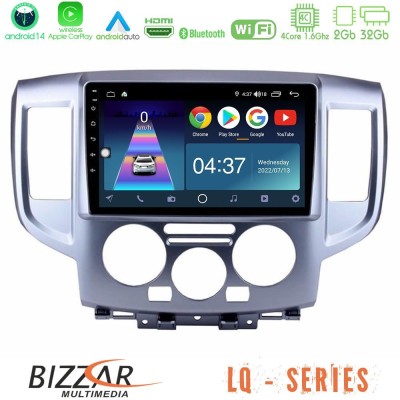 Bizzar LQ Series 4Core Android14 2+32GB Nissan NV200 Navigation Multimedia Tablet 9
