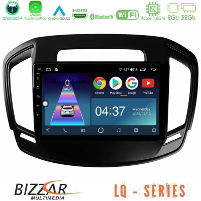 Bizzar LQ Series 4Core Android14 2+32GB Opel Insignia 2014-2017 Navigation Multimedia Tablet 9
