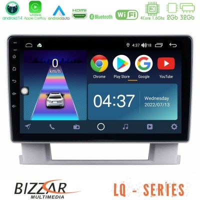 Bizzar LQ Series 4Core Android14 2+32GB Opel Astra J 2010-2014 Navigation Multimedia Tablet 9