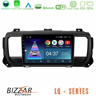 Bizzar LQ Series 4Core Android14 2+32GB Citroen/Peugeot/Opel/Toyota Navigation Multimedia Tablet 9