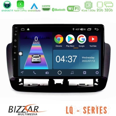 Bizzar LQ Series 4Core Android14 2+32GB Seat Ibiza 2012-2015 Navigation Multimedia Tablet 9