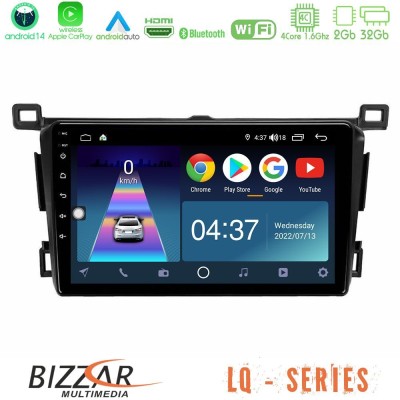 Bizzar LQ Series 4Core Android14 2+32GB Toyota RAV4 2013-2018 Navigation Multimedia Tablet 9