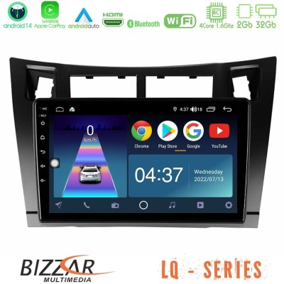 Bizzar LQ Series 4Core Android14 2+32GB Toyota Yaris Navigation Multimedia Tablet 9