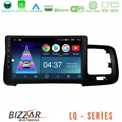Bizzar LQ Series 4Core Android14 2+32GB Volvo S60 2010-2018 Navigation Multimedia Tablet 9