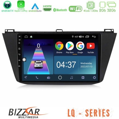 Bizzar LQ Series 4Core Android14 2+32GB Vw Tiguan 2016-2022 Navigation Multimedia Tablet 10
