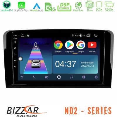 Bizzar ND2 Series 8Core Android14 2+32GB  Mercedes ML/GL Class Navigation Multimedia Tablet 9