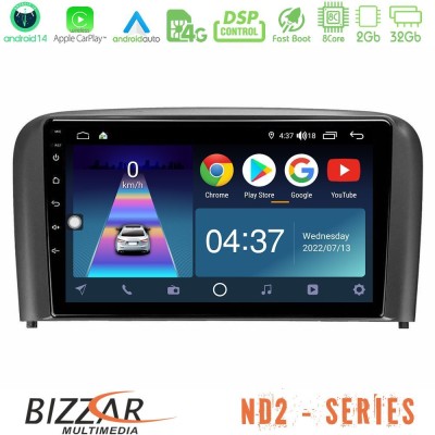 Bizzar ND2 Series 8Core Android14 2+32GB  Volvo S80 1998-2006 Navigation Multimedia Tablet 9