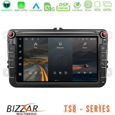 Bizzar OEM VW Group 8core Android14 4+64GB Navigation Multimedia Deckless 8