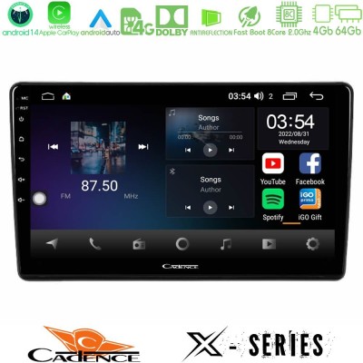 Cadence X Series Alfa Romeo 159/Brera/Spider 8Core Android 14 4+64GB Navigation Multimedia Tablet 9