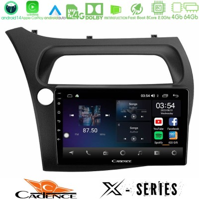 Cadence X Series Honda CiviC Hatchback 2006-2011 8core Android 14 4+64GB Navigation Multimedia Tablet 9