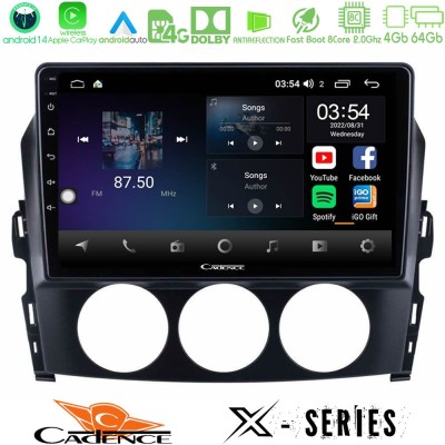 Cadence X Series Mazda MX-5 2006-2008 8core Android 14 4+64GB Navigation Multimedia Tablet 9