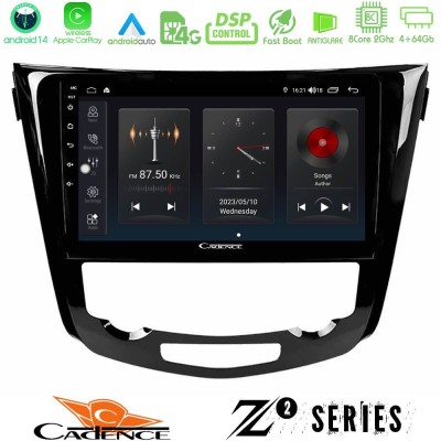 Cadence Z2 Series 8Core Android14 4+64GB  Nissan Qashqai J11 (AUTO A/C) Navigation Multimedia Tablet 10