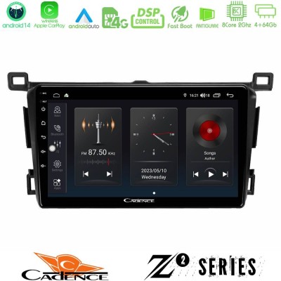 Cadence Z2 Series 8Core Android14 4+64GB  Toyota RAV4 2013-2018 Navigation Multimedia Tablet 9