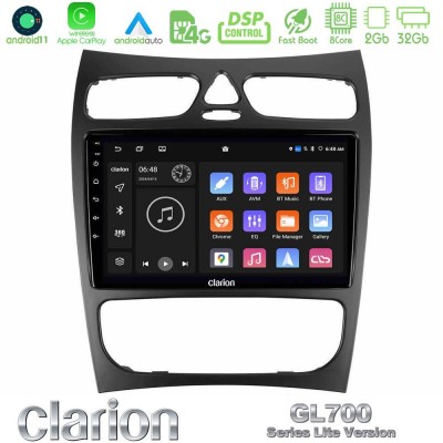 Clarion GL700 Lite Series 8Core Android11 2+32GB Mercedes CLK Class W209 2000-2004 Navigation Multimedia Tablet 9